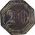 France, ,, 20 Centimes, A Consommer, TB+, Cuivre